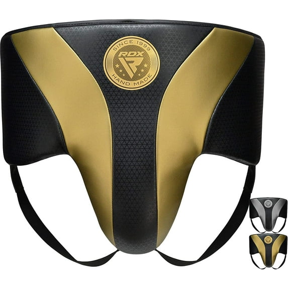 RDX Groin Guard for Boxing Muay Thai Kickboxing MMA Fighting, Maya Hide Leather MARK PRO Men Jockstrap Martial Arts Training, Abdominal Protector Sparring, Abdo Gear Taekwondo Grappling