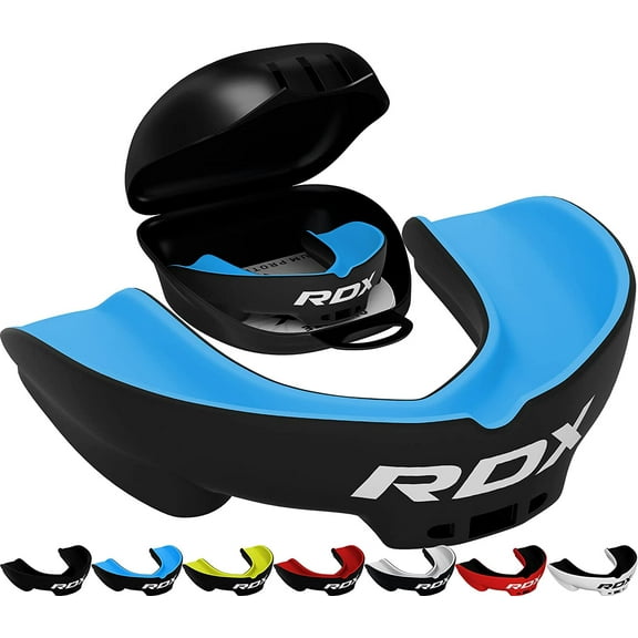 RDX Gum Shield Boxing MMA Mouth Guard Kickboxing Mouthpiece, Mouthguard Jaw Protector with Case, Muay Thai Martial Arts Rugby Hockey Football Judo Karate Soccer Contact Sports
