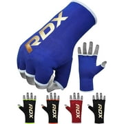RDX Inner Gloves for Training, Hand Wraps, Half Finger Inner Gloves, Boxing Inner Gloves, MMA Inner Gloves, Muay Thai Inner Gloves, Kickboxing Inner Gloves, Elasticated Bandages, blue, XL