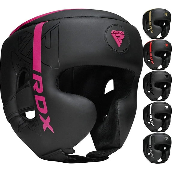 RDX Headgear for Boxing, MMA Training, Adjustable Padded KARA Head Gear for Cheeks, Forehead and Ear Protection, Muay Thai Headgear, Kickboxing, Sparring, Martial Arts, Karate, Taekwondo Helmet