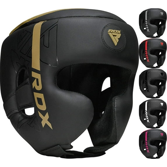 RDX Headgear for Boxing, MMA Training, Adjustable Padded KARA Head Gear for Cheeks, Forehead and Ear Protection, Muay Thai Headgear, Kickboxing, Sparring, Martial Arts, Karate, Taekwondo Helmet