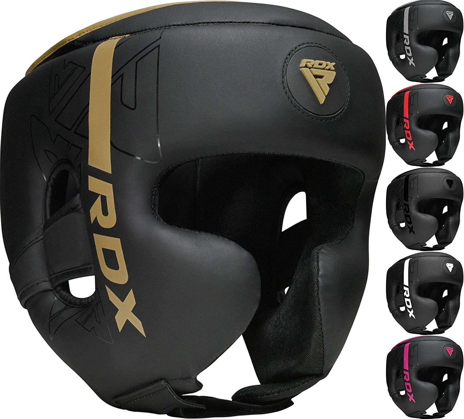 RDX Headgear for Boxing, MMA Training, Adjustable Padded KARA Head Gear for Kickboxing, Sparring, Martial Arts
