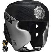 RDX Headguard Boxing MMA Fighting Kickboxing Training, Maya Hide Leather Adjustable MARK Pro Headgear for Face Cheeks Ear Protection, Head Guard Sparring Muay Thai Taekwondo Karate Zero Impact Helmet