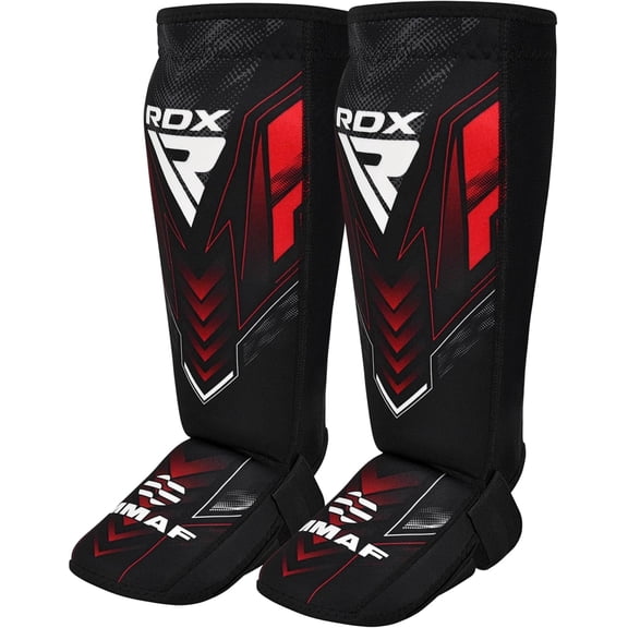 RDX IMMAF Approved Shin Guards, Competition Level Neoprene Shin Pads for Sparring and Grappling, MMA Muay Thai Kickboxing Training, Professional Shin Insteps Protection, Men Women