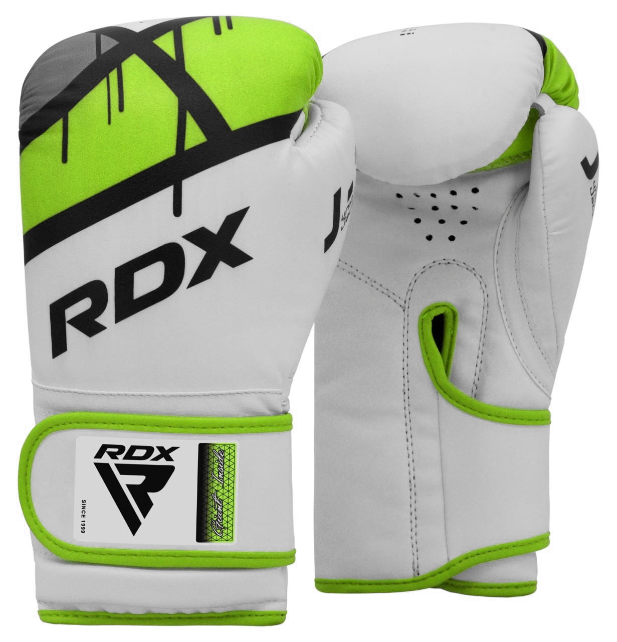 RDX Kids Boxing Gloves, 6oz Junior Training Mitts, Maya Hide Leather Ventilated Palm, Muay Thai Sparring MMA Kickboxing, Punch Bag Speed Ball Focus Pads Punching Workout, Youth Games Fun
