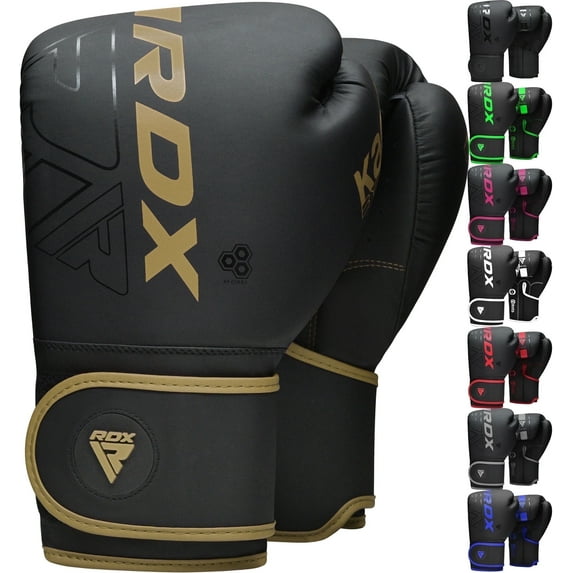 RDX Boxing Gloves for Men & Women | Pro Training Sparring Gloves, Maya Hide Leather Muay Thai | MMA Kickboxing, Unisex Punching Gloves with Thick Padding for Boxing 8 10 12 14 16 18 Oz