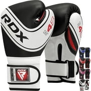 RDX Kids Boxing Gloves for Training & Muay Thai Maya Hide Leather Junior 4oz Mitts for Sparring, Focus Pads, Fighting & Kickboxing Good for Youth Punch Bag, Punching and Grappling Dummy