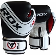 RDX Kids Boxing Gloves for Training & Muay Thai Maya Hide Leather Junior 4oz Mitts for Sparring, Focus Pads, Fighting & Kickboxing Good for Youth Punch Bag, Punching and Grappling Dummy