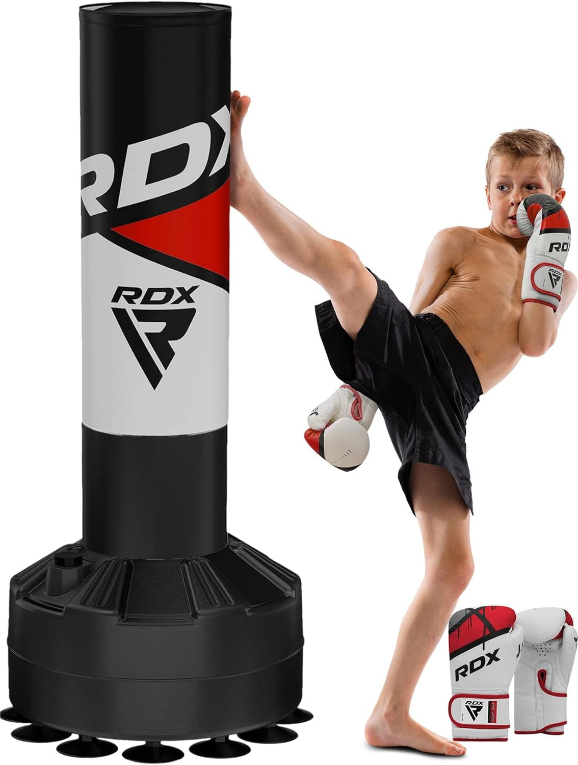 PROLAST Heavy Punching Bag 4 ft UNFILLED -Great for Boxing, MMA, Muay Thai  - Unfilled with Bottom D-Ring ( Black ) 