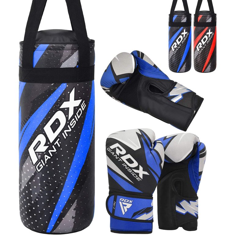 GYMAX Kids Punching Bag Set, Prefilled Junior Kick Boxing Bag Kit with  Gloves & Jumping Rope, Heavy Duty Wall Mounted Punching Bag for Youth MMA