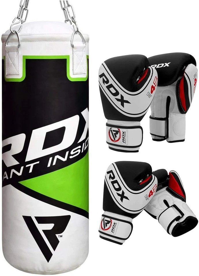 RDX Kids Punching Bag Youth Punch Boxing Mitts Junior Gloves Unfilled Blue Red Green Orange Color