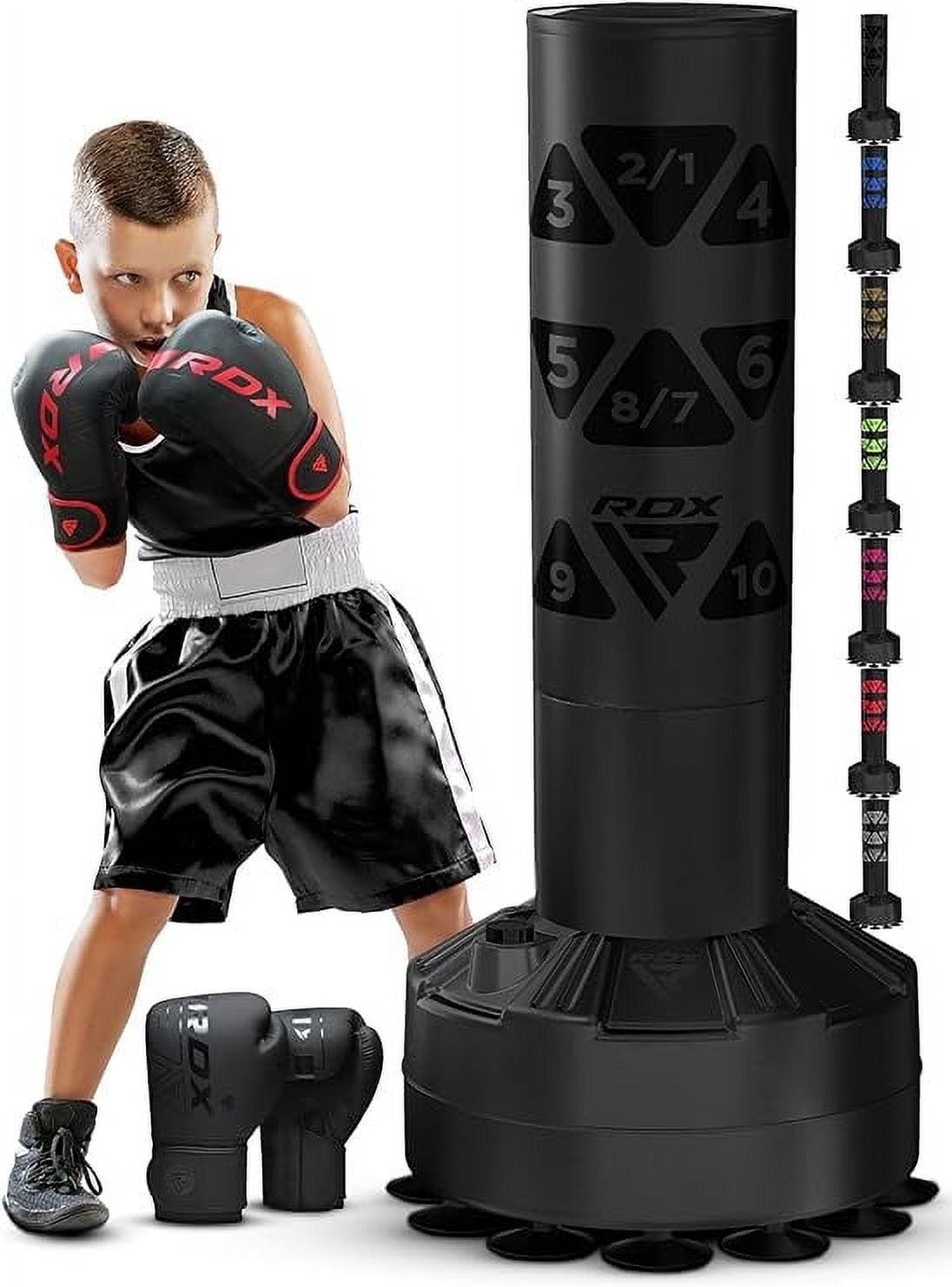 RDX Kids Punching Bag with Gloves, 4FT Heavy Duty Junior RONIN Target Pedestal Bag Set Suction Cup Stand Base