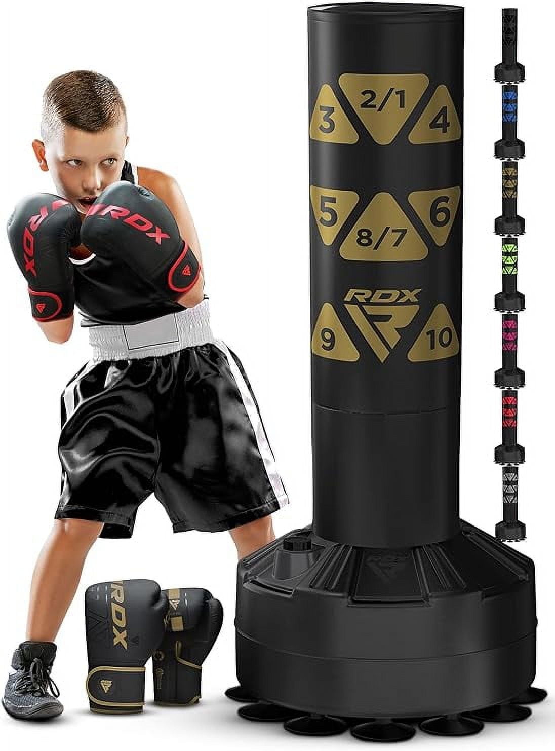 RDX Kids Punching Bag with Gloves, 4FT Heavy Duty Junior RONIN Target Pedestal Bag Set Suction Cup Stand Base