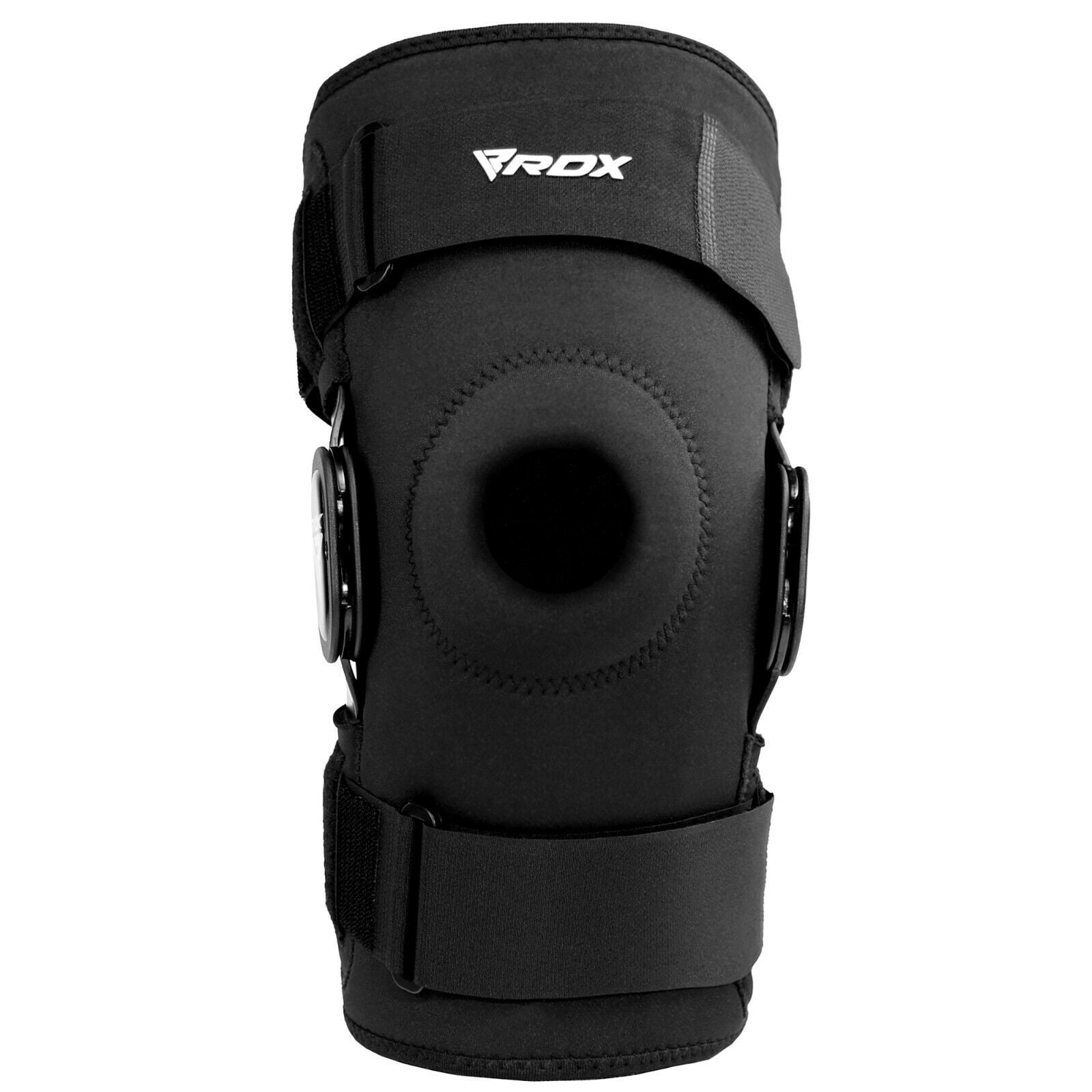 RDX Knee Support Brace for Arthritis Joint Pain Relief, Open Patella Nylon Elasticated Compression Sleeve Pad with Adjustable Straps Sold as Single Item
