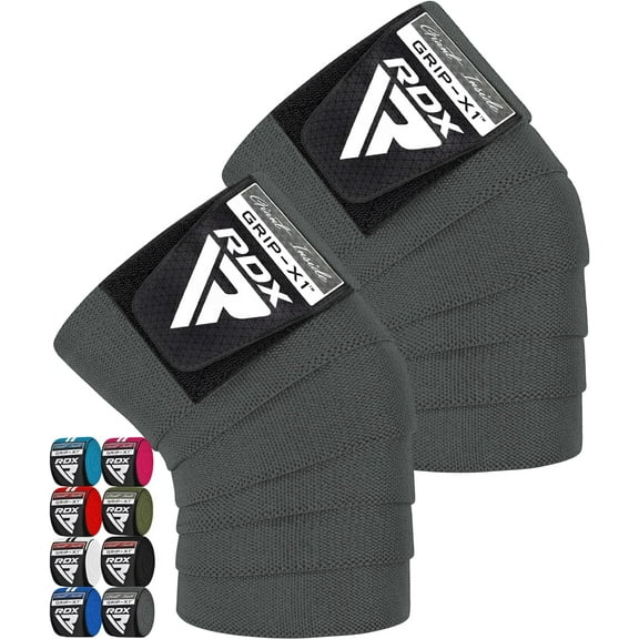 RDX Knee Wraps Weightlifting, 78" Elasticated Straps for Gym Workout Fitness Squats Powerlifting Leg Press