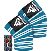 RDX Knee Wraps Weightlifting, 78 Inch Elasticated Pure Cotton, Powerlifting Compression Bandages Support, Squats Deadlifts Bodybuilding Olympic Lifting Leg Press WOD Workout, Gym Fitness Training