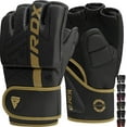 thumbnail image 1 of RDX MMA Gloves for Men, Grappling Gloves, Sparring Gloves, Kickboxing Gloves, Muay Thai Gloves, Krav Maga Gloves, Training Gloves, Mixed Martial Arts Gloves, Golden, Small, 1 of 10
