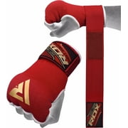 RDX MMA Boxing Inner Gloves, grappling training inner wraps, Red, Small