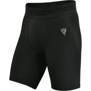 RDX MMA Compression Shorts, Lightweight Trunks for Kick boxing Training Cage Fighting Muay Thai BJJ Grappling and Combat Sports, Base Layer Short for Fitness Running Exercise Bodybuilding Workout