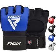 RDX MMA Fight Gloves for Grappling and Martial Arts, Open Palm Maya Hide Leather Sparring Mitts, Good for Cage Fighting, Kickboxing, Punching Bag, Muay Thai Training and Combat Sports