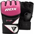 thumbnail image 1 of RDX MMA Gloves for Grappling Martial Arts Training, D. Cut Open Palm Maya Hide Leather Sparring Mitts, Perfect for Cage Fighting, Combat Sports, Punching Bag, Muay Thai and Kickboxing, Pink, S, 1 of 8