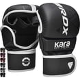 thumbnail image 1 of RDX MMA Gloves Sparring Grappling, Hybrid Open Palm Martial Arts Mitts Men Women, Maya Hide Leather Wrist Support, Cage Fighting Combat Sports Boxing Glove Training, Muay Thai, Punching Bag Kickboxing, 1 of 6
