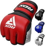 RDX MMA Gloves for Martial Arts Grappling Training Mitts Red XL