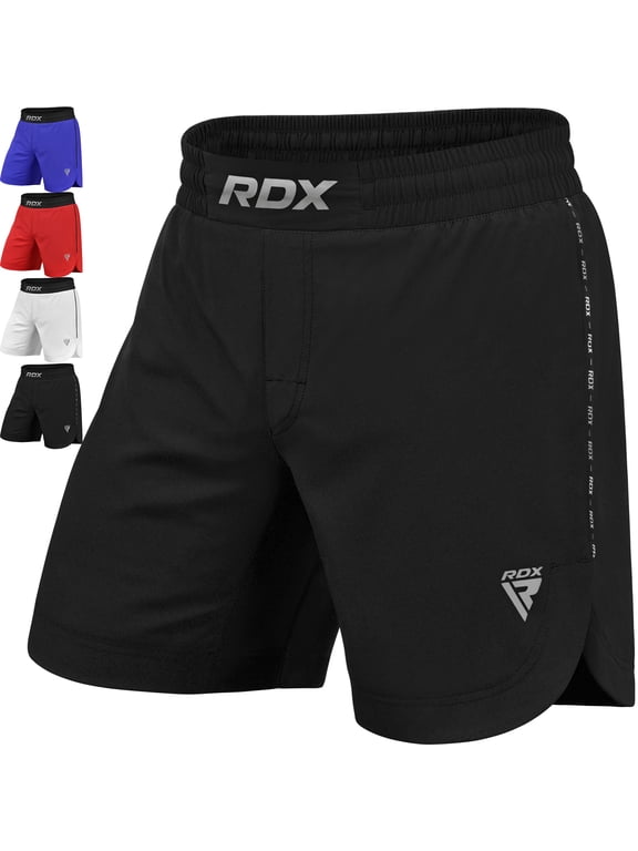 MMA Shorts Kickboxing Fighting Combat Shorts Muay Thai, Men, Black, L