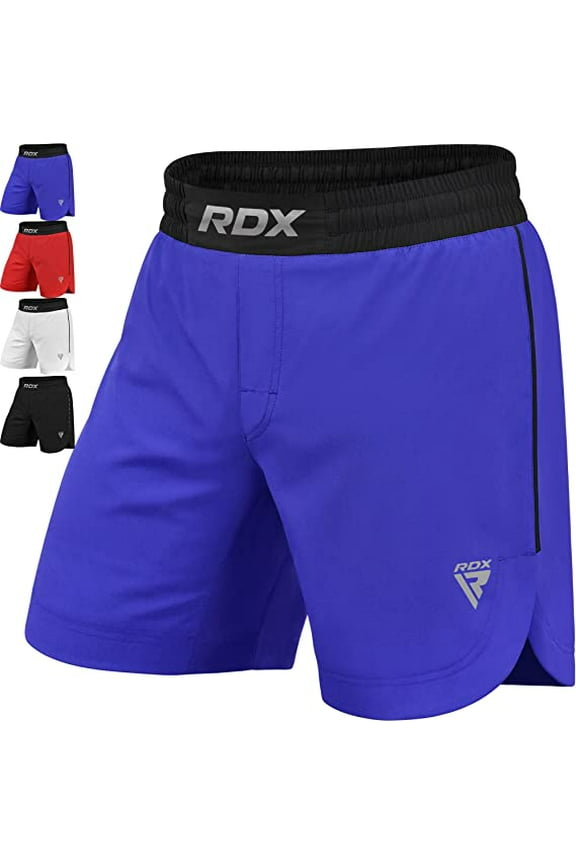 MMA Shorts for Training and Kick Boxing, Trunks for Bodybuilding, Cage Fighting, Muay Thai,BJJ Grappling and Combat Sports, Workout Clothing with Inner Pocket and Drawstring for Martial Arts, Gym