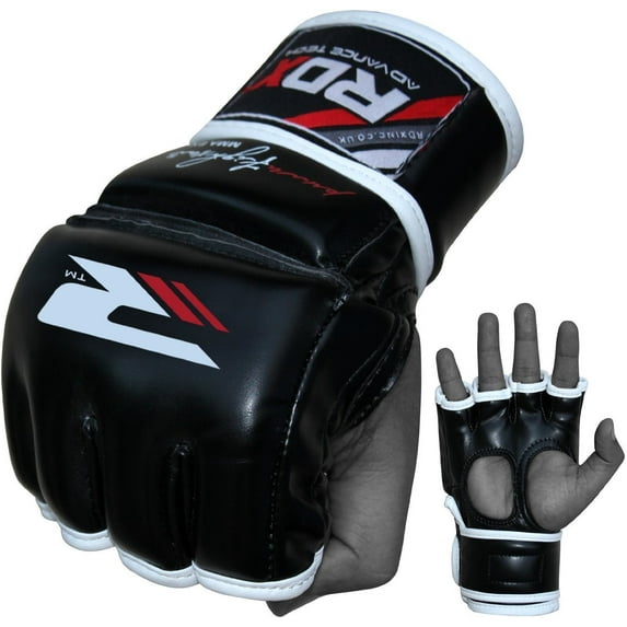 RDX Maya Hide Leather MMA Grappling Gloves Cage Fighting Sparring Glove Training