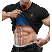 RDX Men's Sauna Shirt Heat Trapping Sweat Suit - REACH OEKO TEX 100 Certified T-Shirt - Gym Workout Fitness Tank Top Trimmer