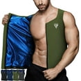 thumbnail image 1 of RDX Men's Sauna Vest Heat Trapping Sweat Waist Trainer - REACH OEKO TEX 100 Certified Body Shaper - Weight loss Trimmer Hot Corset Slimming Zipper Pullover - Gym Workout Fitness Tank Top, 1 of 6