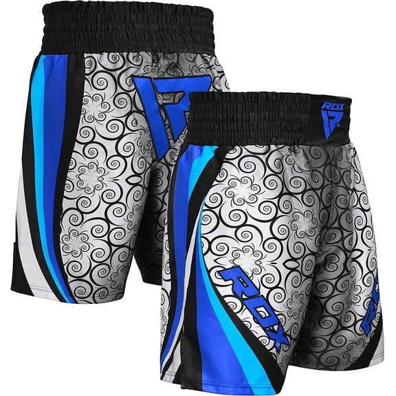 RDX Muay Thai Trunks Martial Arts Sports Boxing Blue L