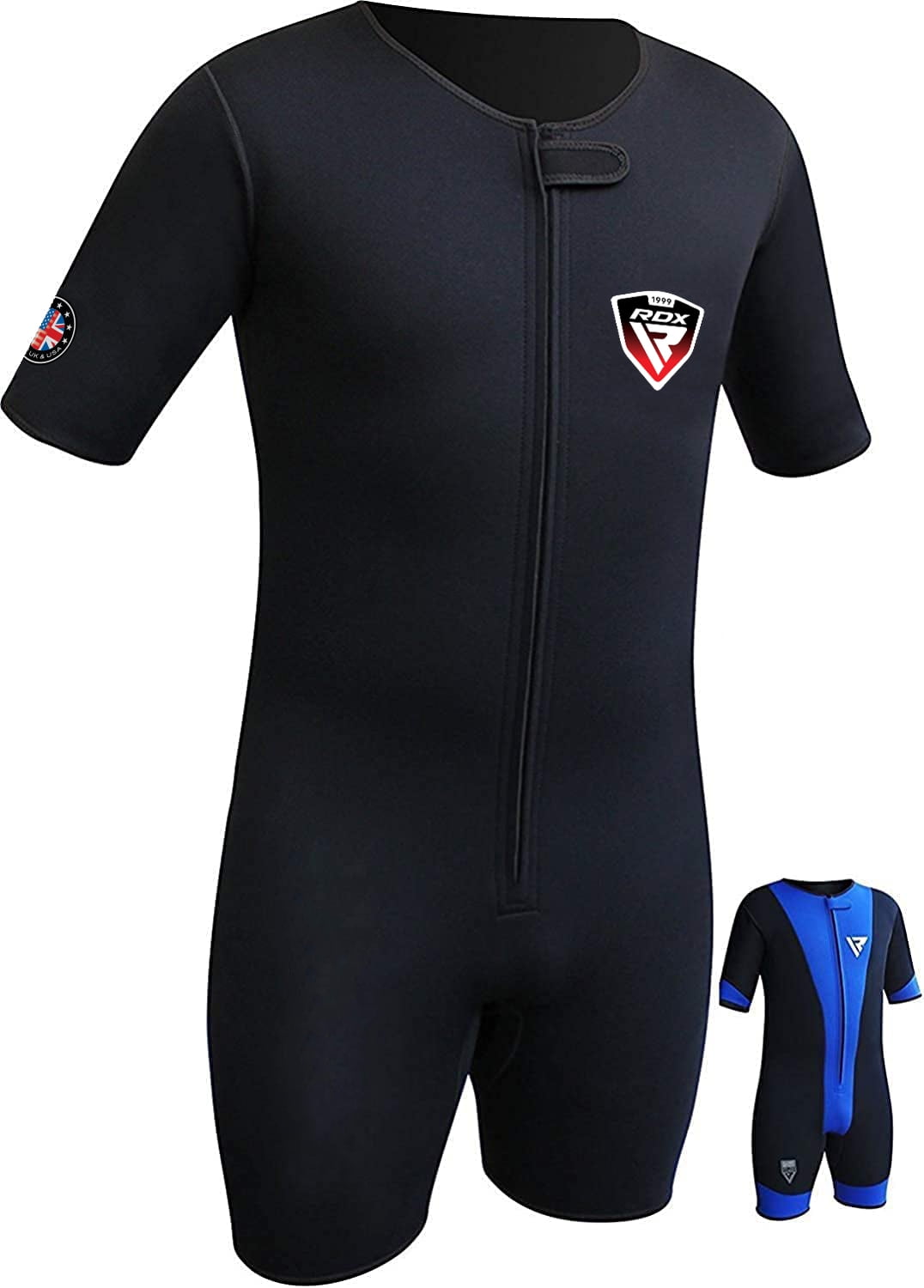 RDX Neoprene Sauna Sweat Suit Black Medium