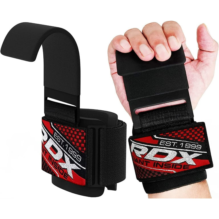 RDX Pro Gym Weight Lifting Hook with Wrist Strap Support