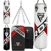 RDX Punch Bag for Boxing, 4ft 5ft unFilled Heavy Bag Anti Swing Set, White