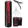 thumbnail image 1 of RDX Punching Bag Unfilled Anti Swing Set Kick Boxing MMA Training Gloves Heavy Punching Mitts Hanging Chain wall Bracket, Muay Thai 4PC Martial Arts 4FT 5FT, 1 of 5