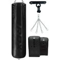 thumbnail image 1 of RDX Punching Bag Unfilled Set Kick Boxing MMA Training Gloves Heavy Punchinging Mitts Hanging Chain wall Bracket Muay Thai 4PC Martial Arts 4FT 5FT, 1 of 5