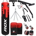 thumbnail image 1 of RDX Punching Bag for Boxing, unfilled Heavy Bag Anti Swing Set with Punching Gloves, Wall Bracket, Chain, 14 pcs 4FT, 1 of 6