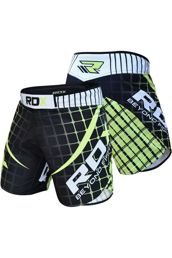R2 MMA Stretch Shorts, Green, X-Small
