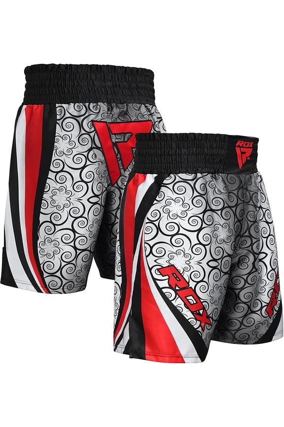 Muay Thai Trunks Martial Arts Sports Boxing Red XL