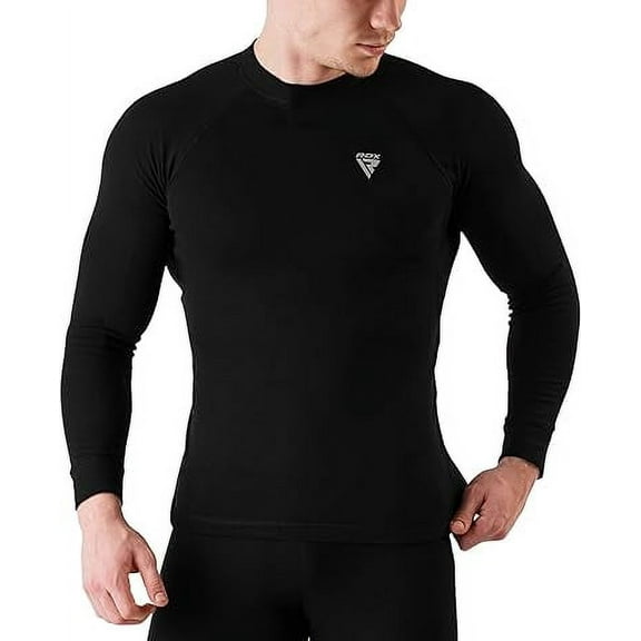 RDX Rash Guard BJJ, Compression Base Layer Top Quick Cool Dry Wetsuit Swimming Vest Men, Surfing MMA Running Cycling Training