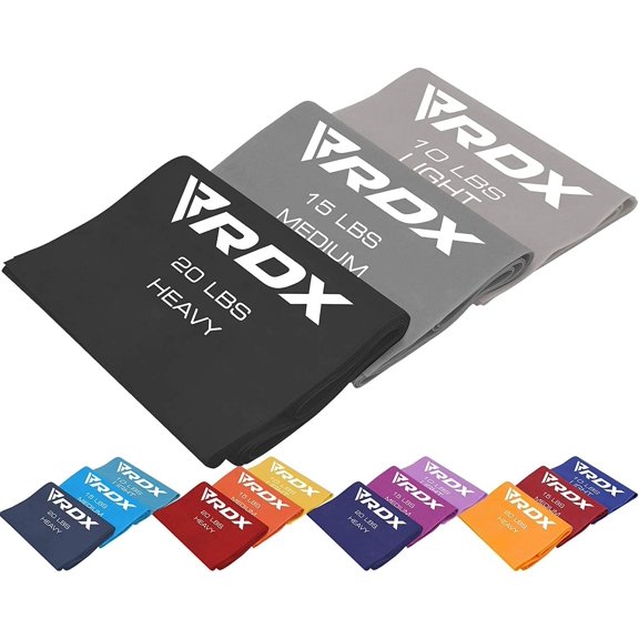 RDX Resistance Bands TPE 3 Level Set, REACH RoHS CPSIA Certified, Skin Friendly Thick Stretch Loop, Yoga Home Gym Fitness Workout Exercise, Ballet Physio Pilates Booty Legs Mobility Training Slimming