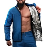 RDX Sauna Suit Weight Loss, Full Body Sweat Heat Suit, Anti Rip Long Sleeves Tracksuit, Boxing MMA Slimming Gym Fitness Running Workout Zipper Jacket, Top Trouser Set Men Women
