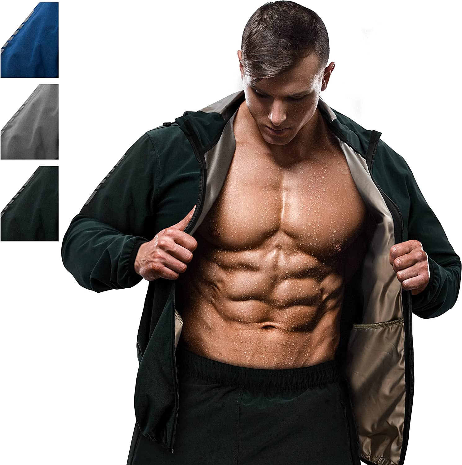 RDX Sauna Suit With Hood, Full Body Heat Weight Loss Suit, Anti Rip