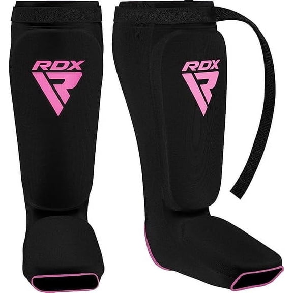 RDX Shin Guards Kickboxing Muay Thai, SATRA Approved, MMA Leg Instep Protection Pads, Sparring Training Martial Arts Boxing, Elasticated Padded Protector, Karate BJJ Taekwondo Gear, Men Women