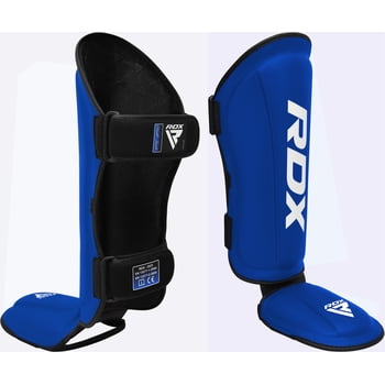 RDX Shin Guards Kickboxing Muay Thai, SATRA SMMAF Approved, Premium Maya Hide Leather, Leg Instep Protection Pads, MMA Martial Arts Kicking Sparring Training Gear, BJJ Karate Boxing Taekwondo