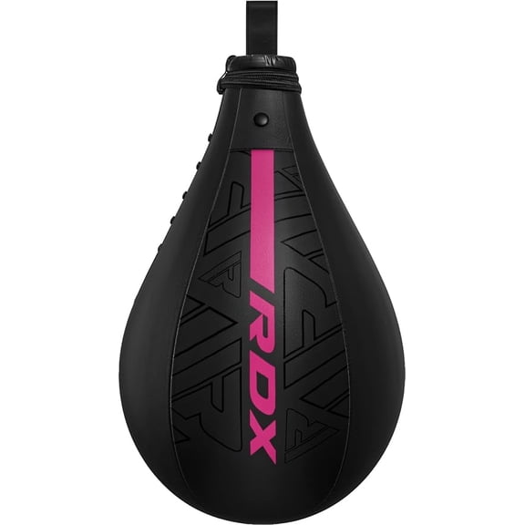 RDX Speed Bag Boxing Ball, Maya Hide Leather Dodge Striking Target with Additional Bladder, MMA Muay Thai Punching Workout Kicking Martial Arts Training Home Gym Exercise Speedball
