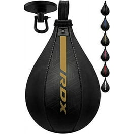 Leather Double-Ended Boxing Punching Ball, Hanging Adult Kids Speed Reflex  Ball for MMA Muay Thai Fight Training in The Gym (Color : Gold)