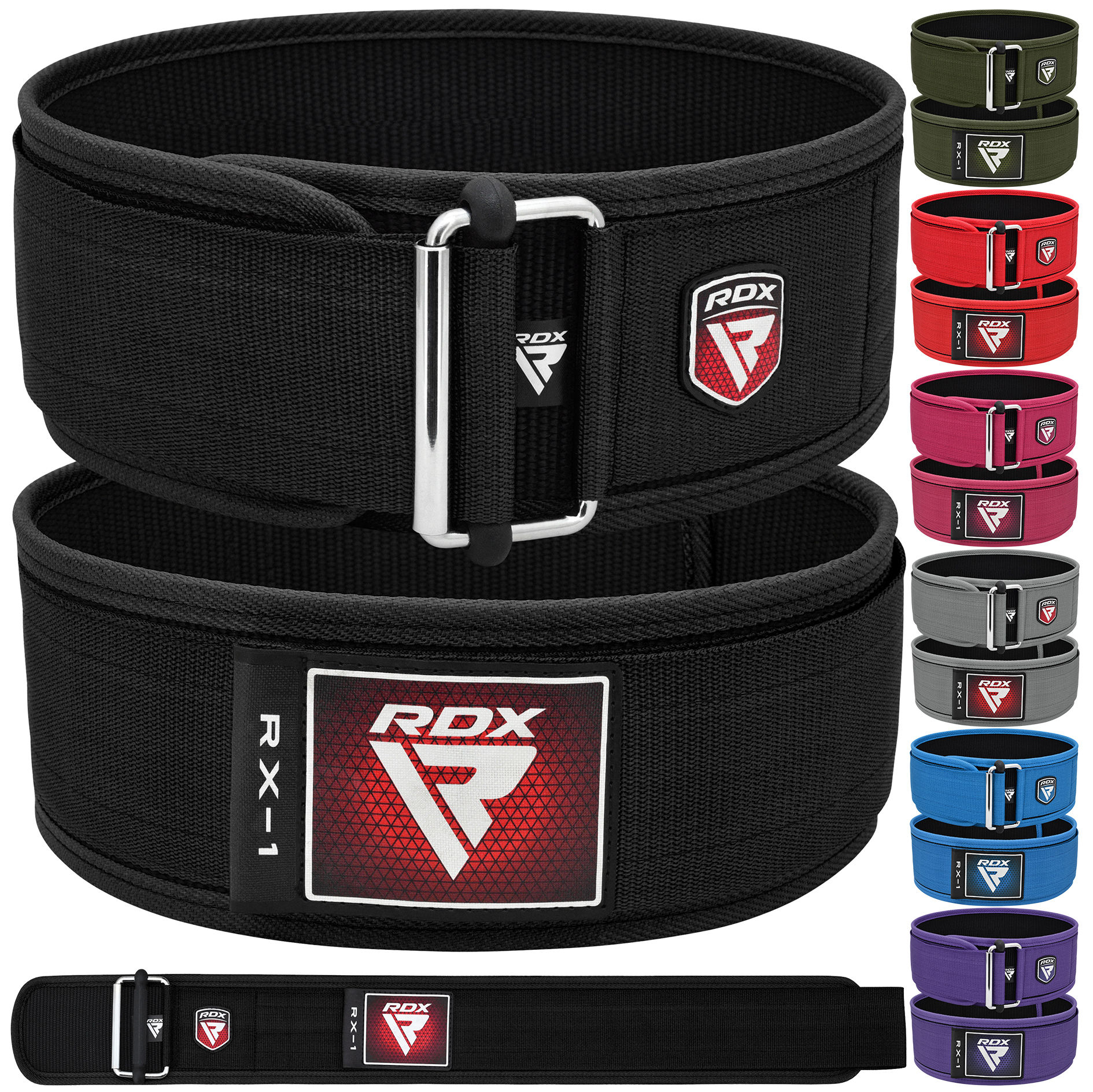 RDX Weight Lifting Belt Nappa Leather, 4” Padded Lumbar Back Support